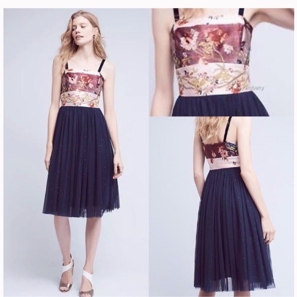 Anthropologie Dresses & Skirts - NWT Anthropologie Moulinette Soeurs Rare Tulle Skirted Floral Dress 10
